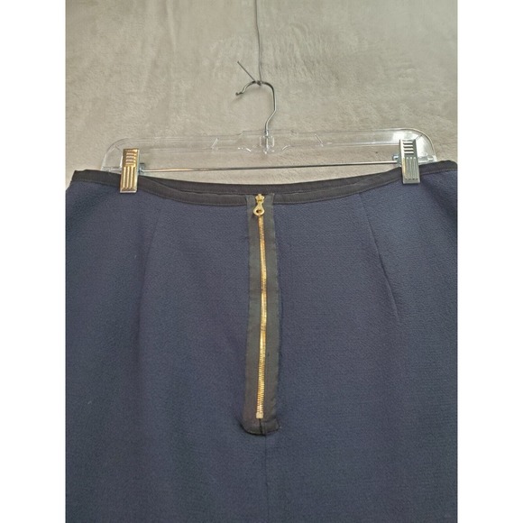 Erdem Pencil Skirt Womens Size 12 Black Navy Embossed Wool Lined Back Zipper EUC - Picture 6 of 9